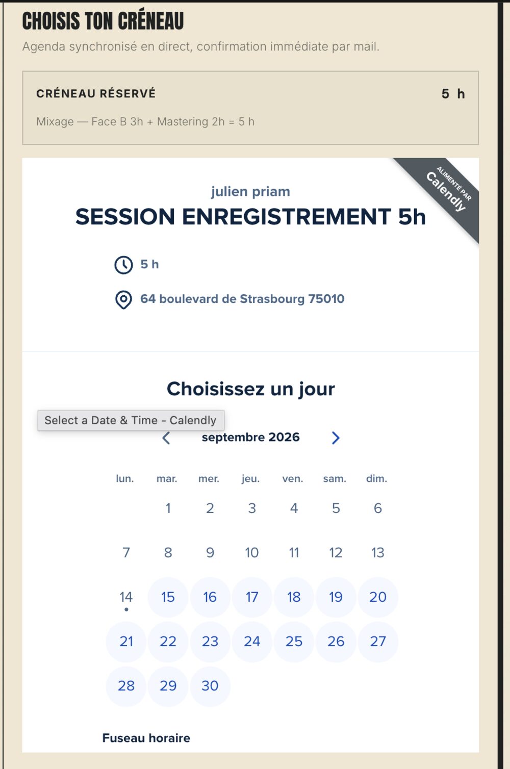 La prise de créneau