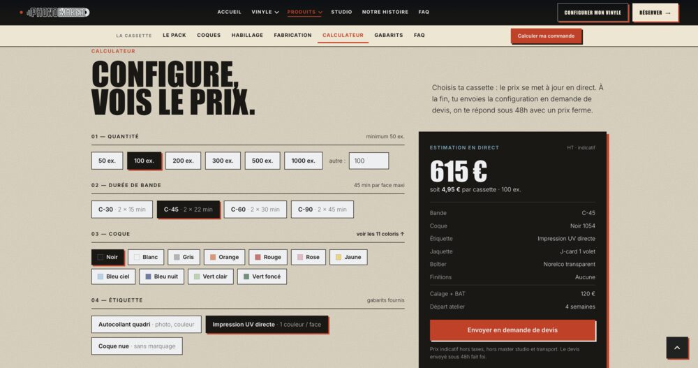 Le calculateur cassette